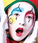 Harlequin Face Painting